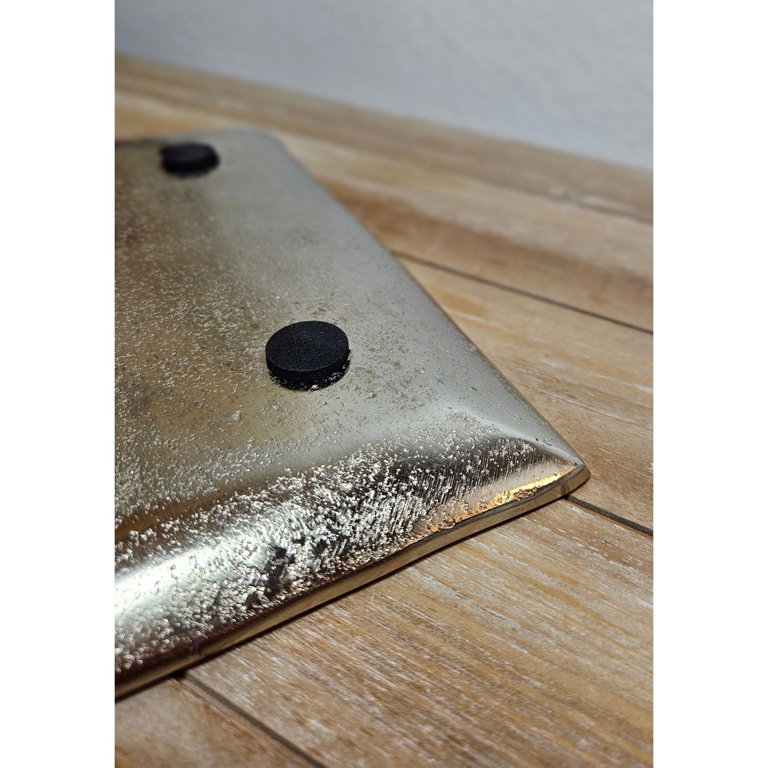 Decorative bowl decorative plate metal candle tray 25x25 cm tray silver square