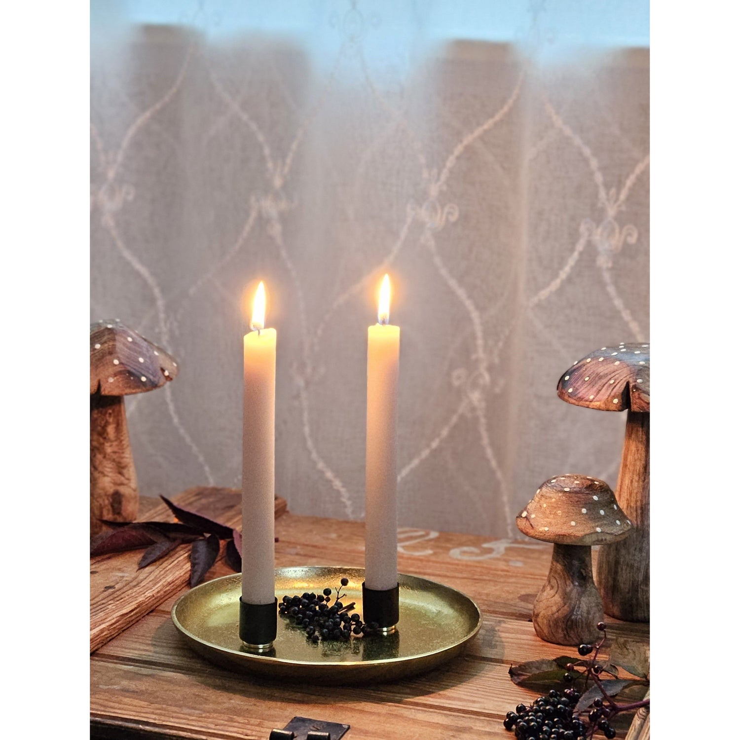 Decorative plate gold metal plate bowl decorative tray candle plate decorative bowl Ø20cm