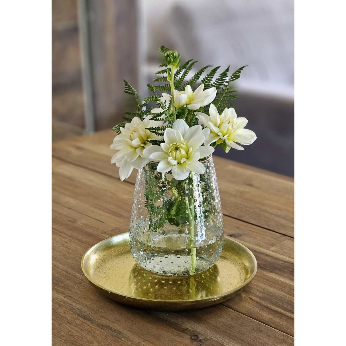 Decorative plate gold metal plate bowl decorative tray candle plate decorative bowl Ø20cm