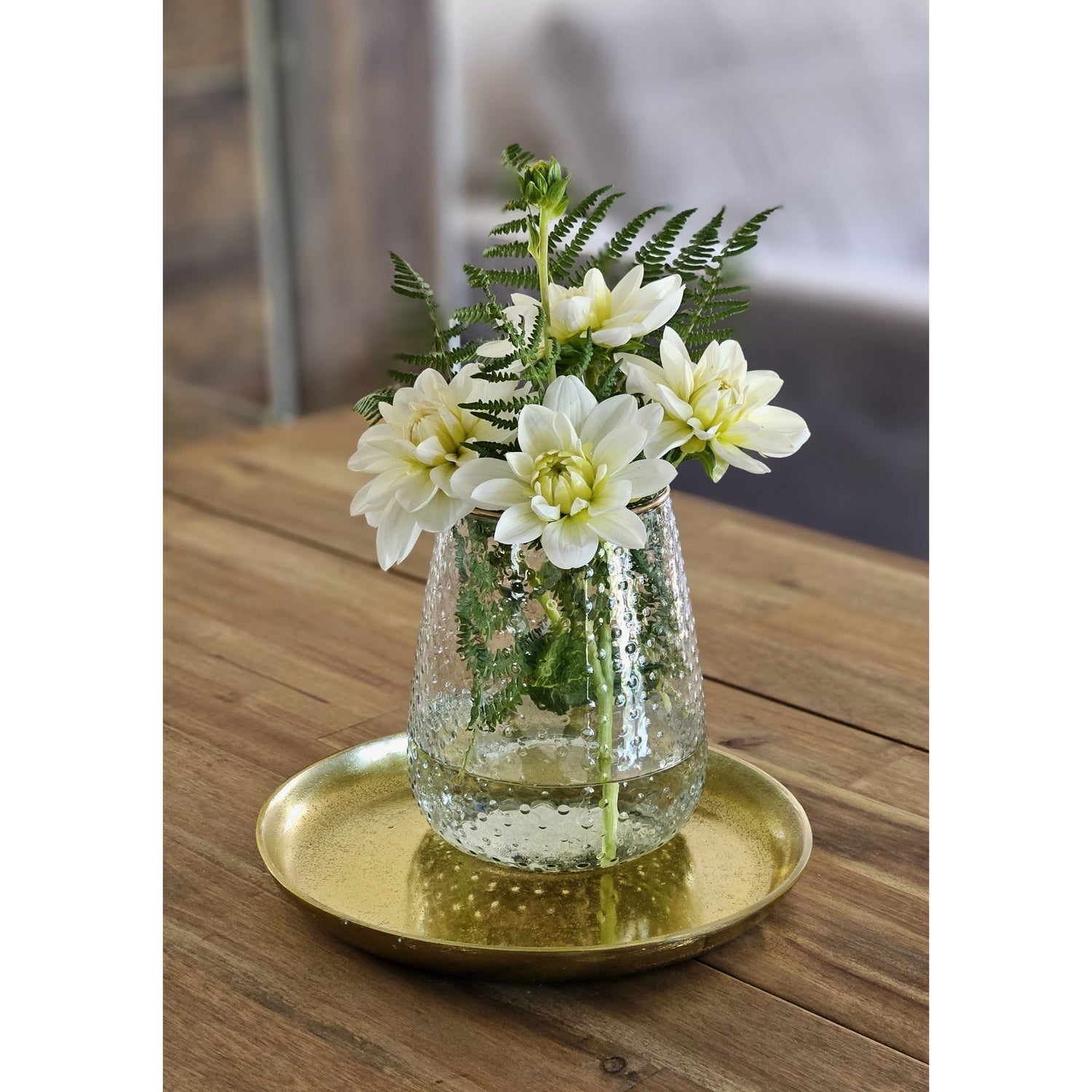 Decorative plate gold metal plate bowl decorative tray candle plate decorative bowl Ø20cm