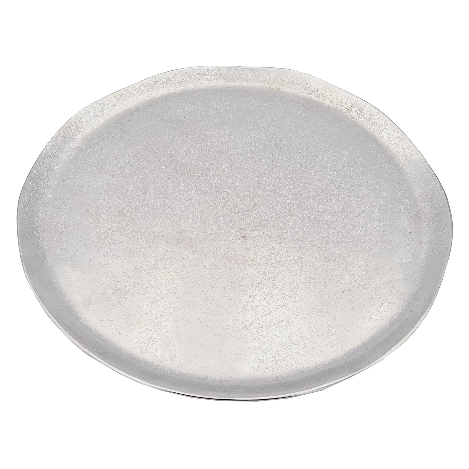 Decorative plate MILLY silver metal plate bowl decorative tray candle plate decorative scarf