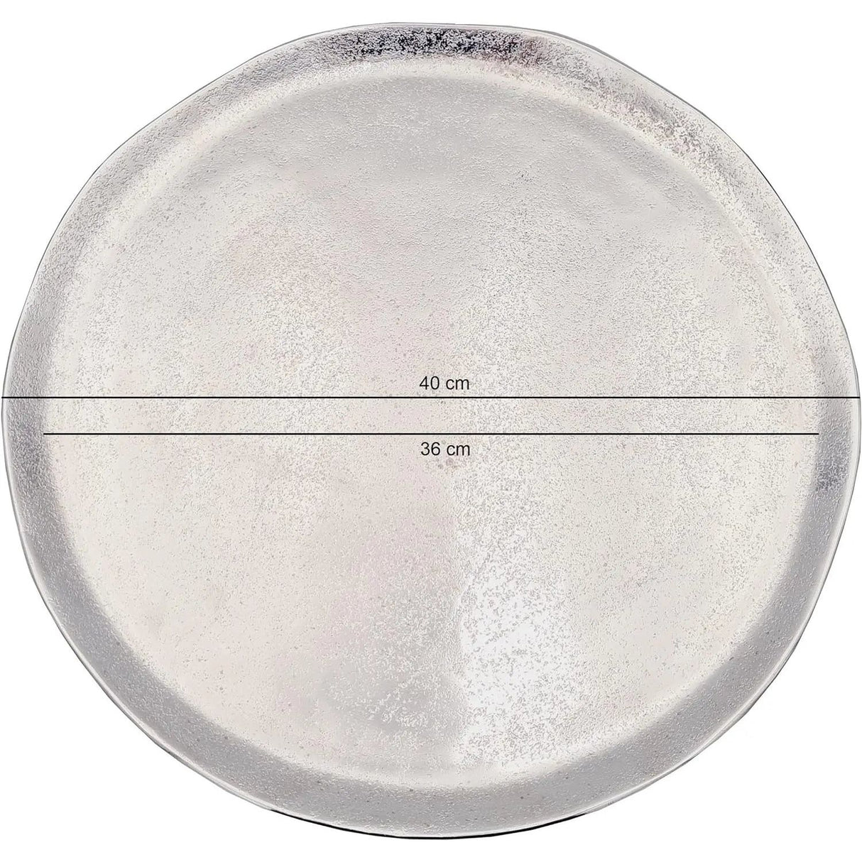 Decorative plate MILLY silver metal plate bowl decorative tray candle plate decorative scarf