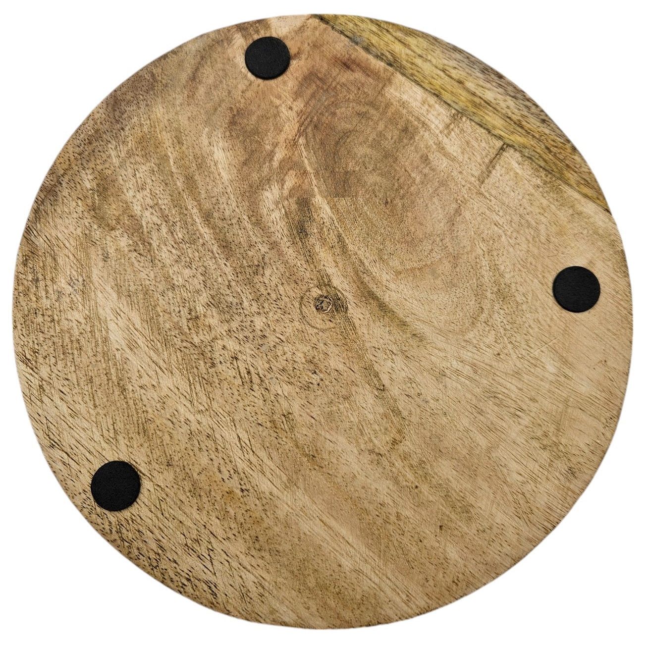 Decorative plate mango wood decorative board coaster jewelry plate tray Ø 25 cm