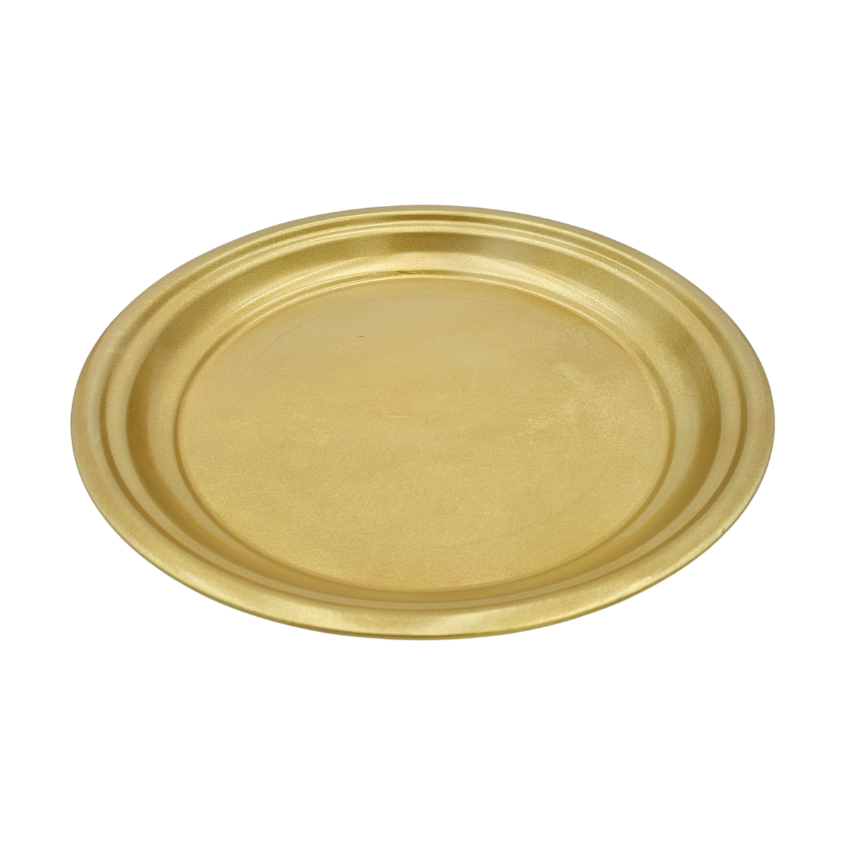 Metallteller Dekoteller rund Gold 30 cm Kerzenteller Kerzentablett Adventsteller Weihnachten