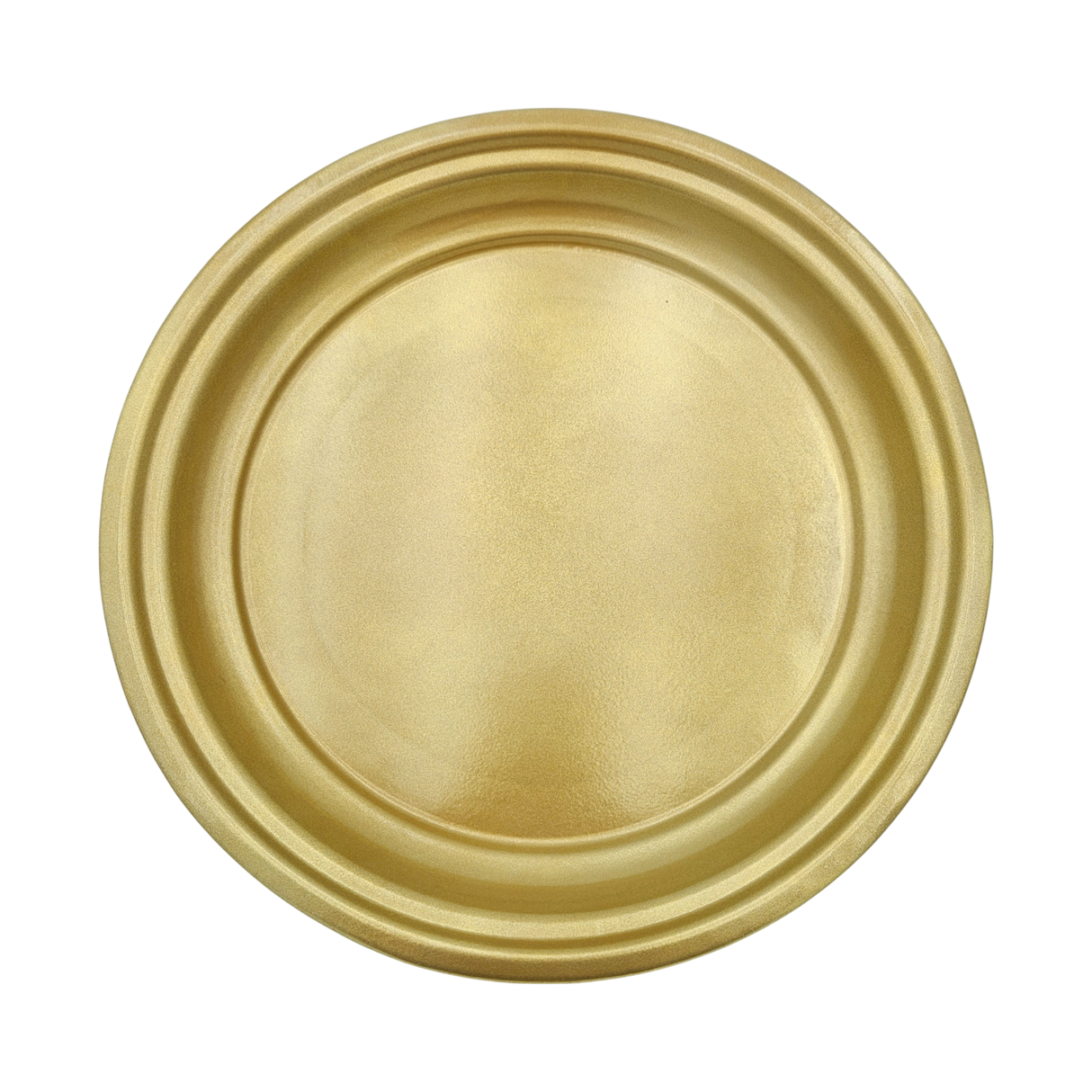 Metallteller Dekoteller rund Gold 30 cm Kerzenteller Kerzentablett Adventsteller Weihnachten
