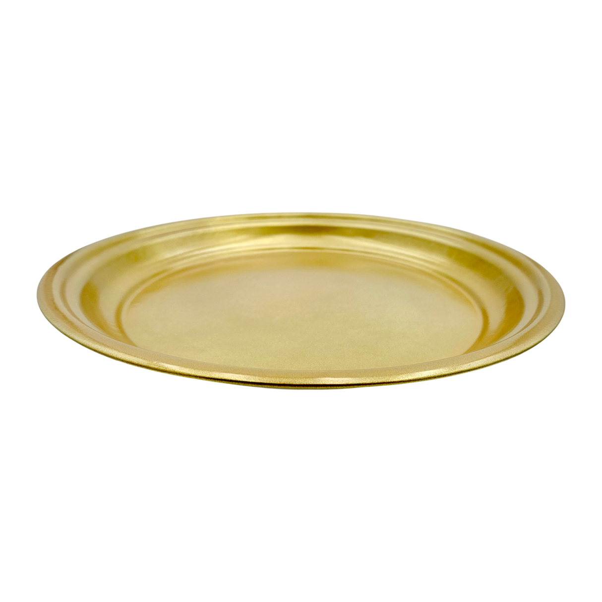 Metallteller Dekoteller rund Gold 30 cm Kerzenteller Kerzentablett Adventsteller Weihnachten