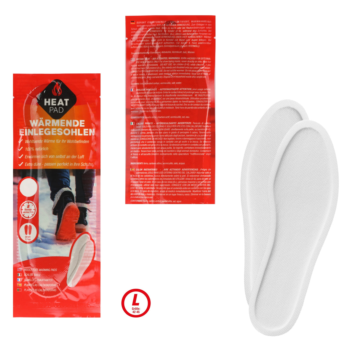 Insoles Thermal insoles Heat insoles Foot warmers 5 PAIRS Heated insoles SML