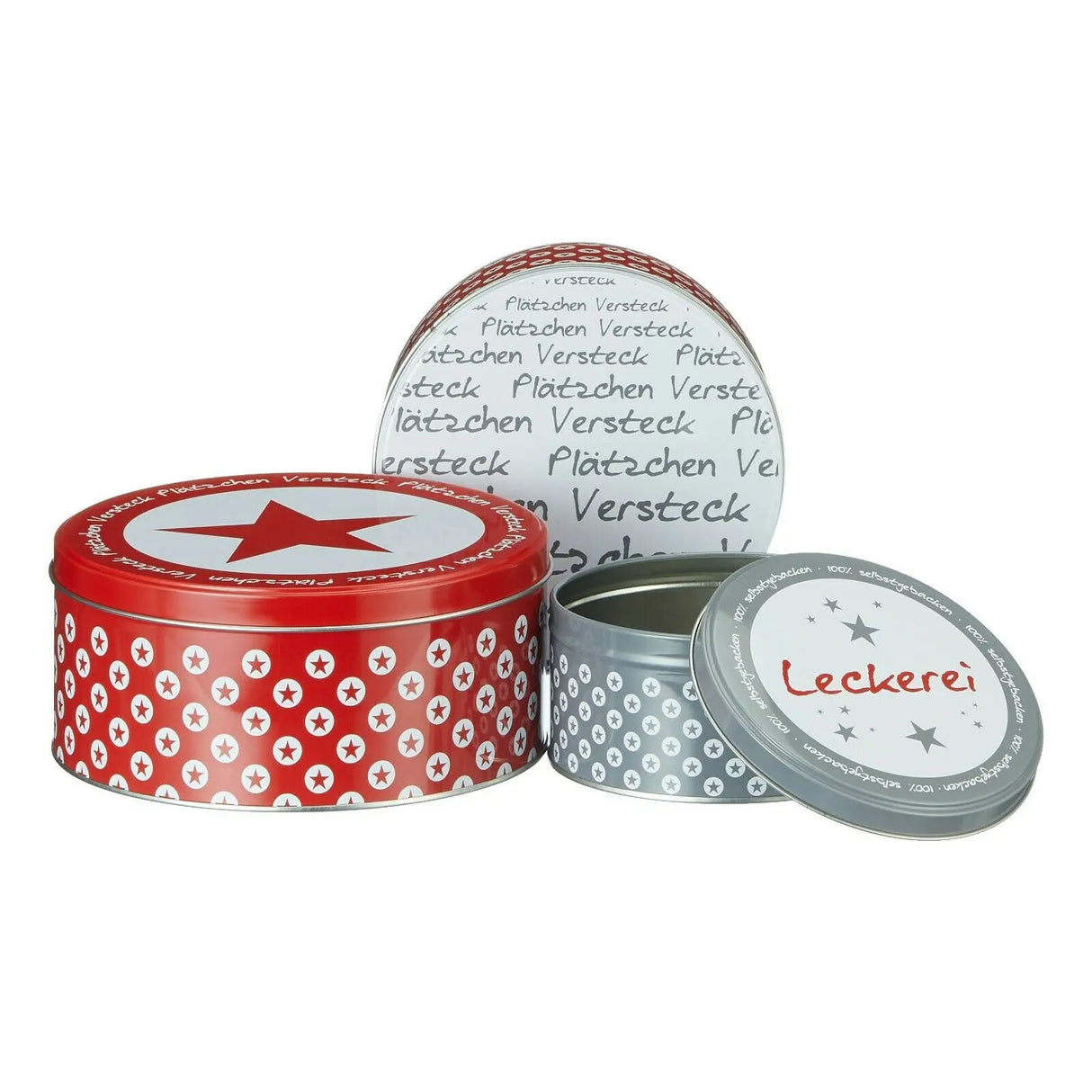 Cookie tin set of 3 star Christmas cookie tin metal cookie tin star