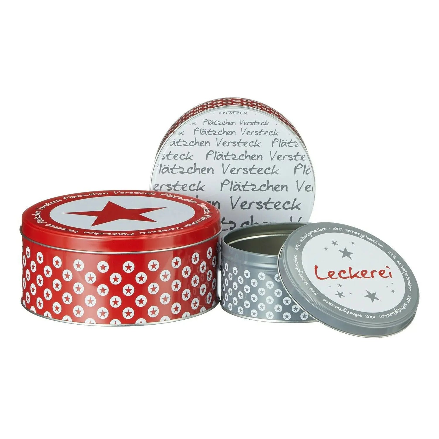 Cookie tin set of 3 star Christmas cookie tin metal cookie tin star