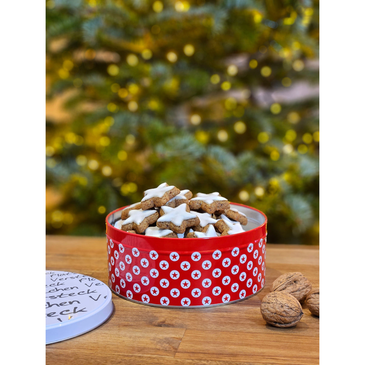 Cookie tin set of 3 star Christmas cookie tin metal cookie tin star