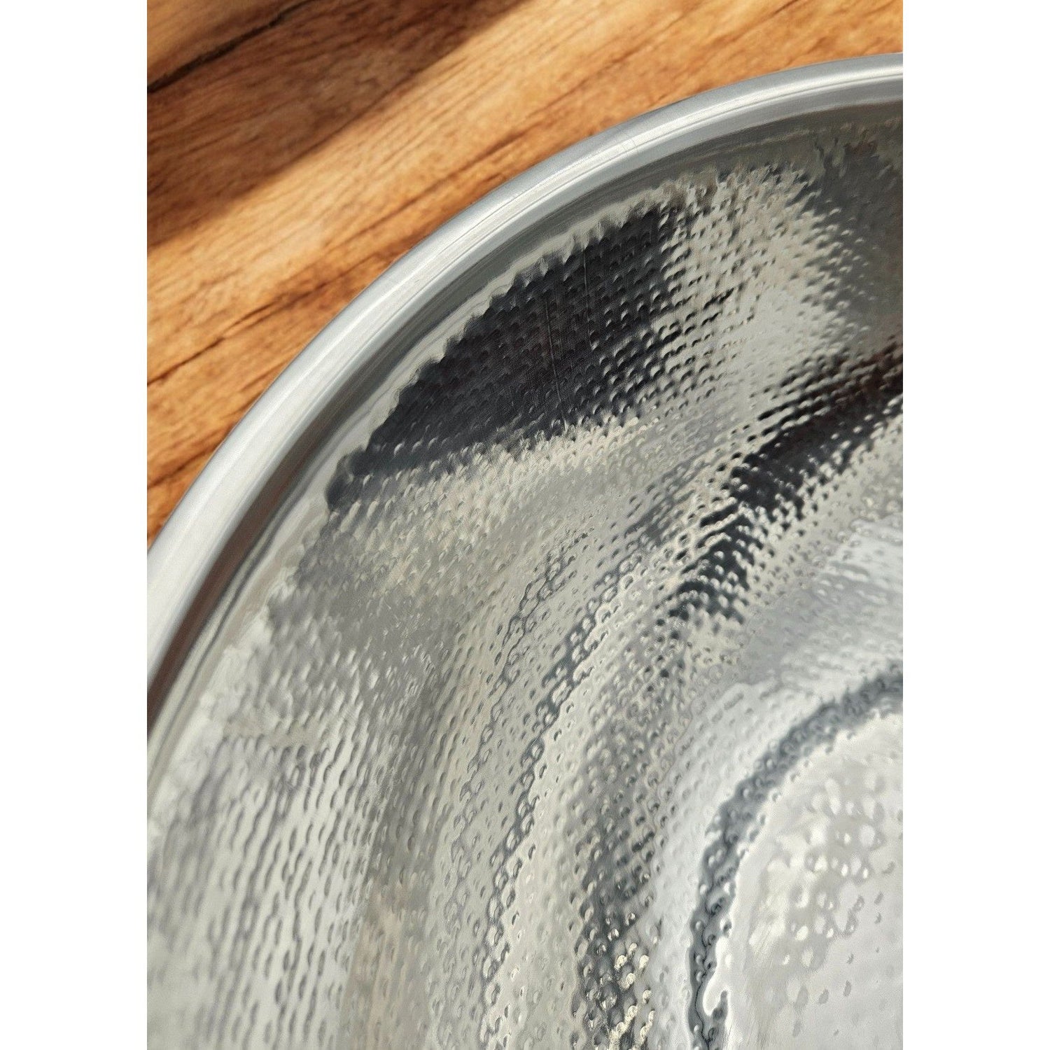 Bottle cooler bowl round stainless steel champagne bowl hammered sparkling wine cooler