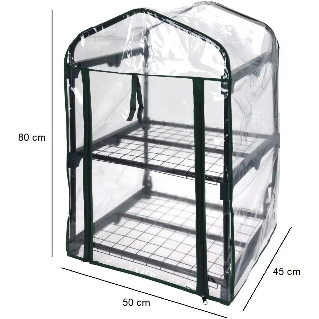 Greenhouse cultivation house cultivation shelf indoor greenhouse cultivation shelf metal green height 80 cm