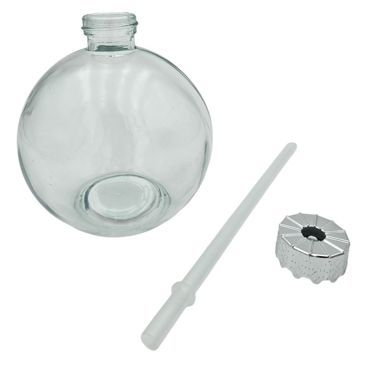 4 drinking glasses Christmas ball drinking straw glass transparent Christmas ball 400 ml