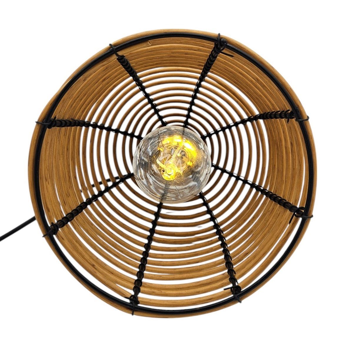 Hanging lamp LED rattan look outdoor indoor 18x16 cm garden lighting