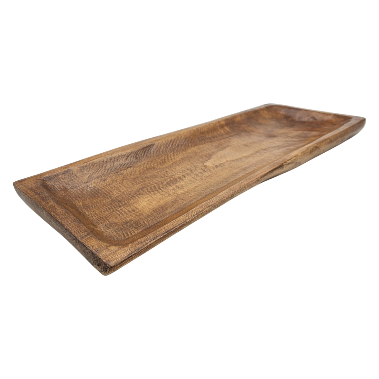 Holztablett Holzbrett Dekoschale Holzschale braun 48x22 cm Kerzentablett Dekobrett XXL