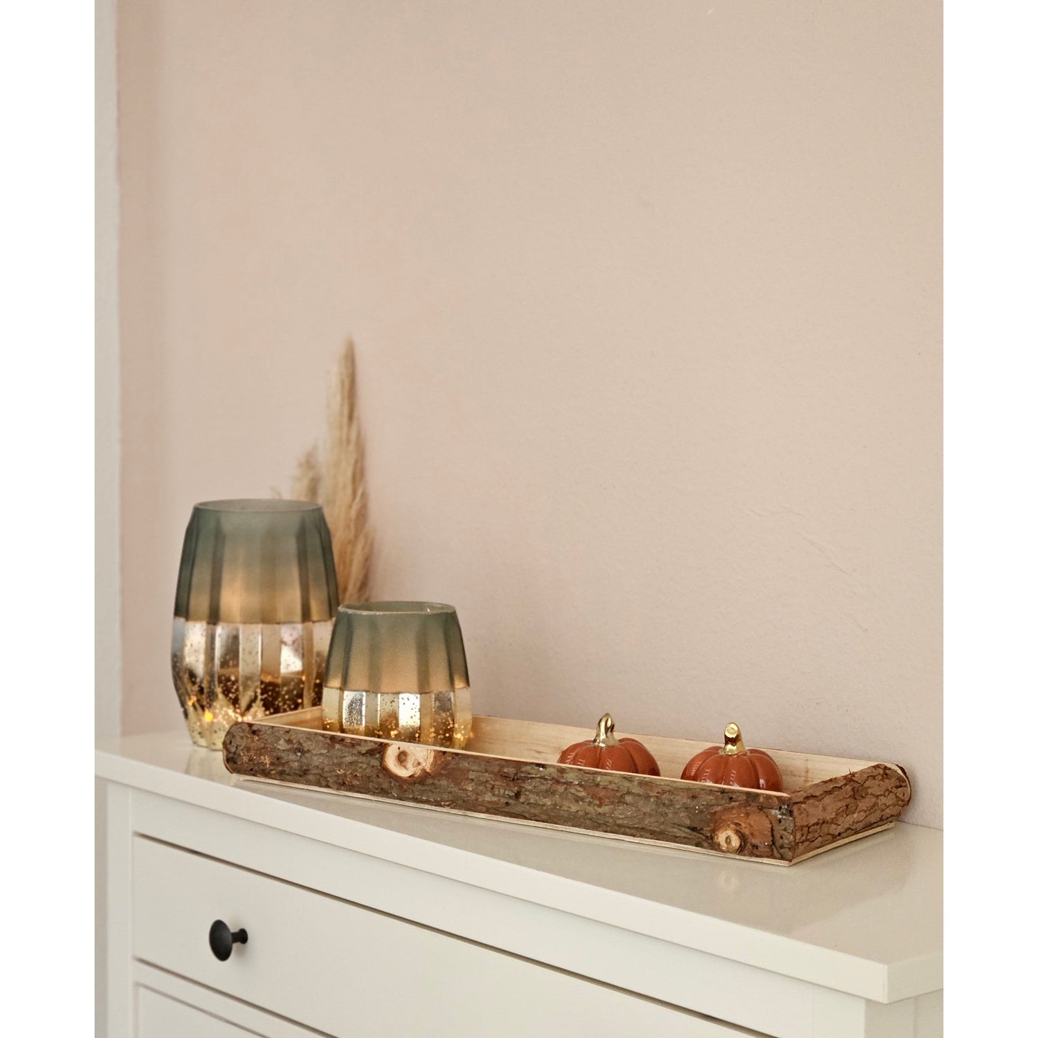 Tray wood natural tree bark decorative board wooden tray bowl serving board oblong