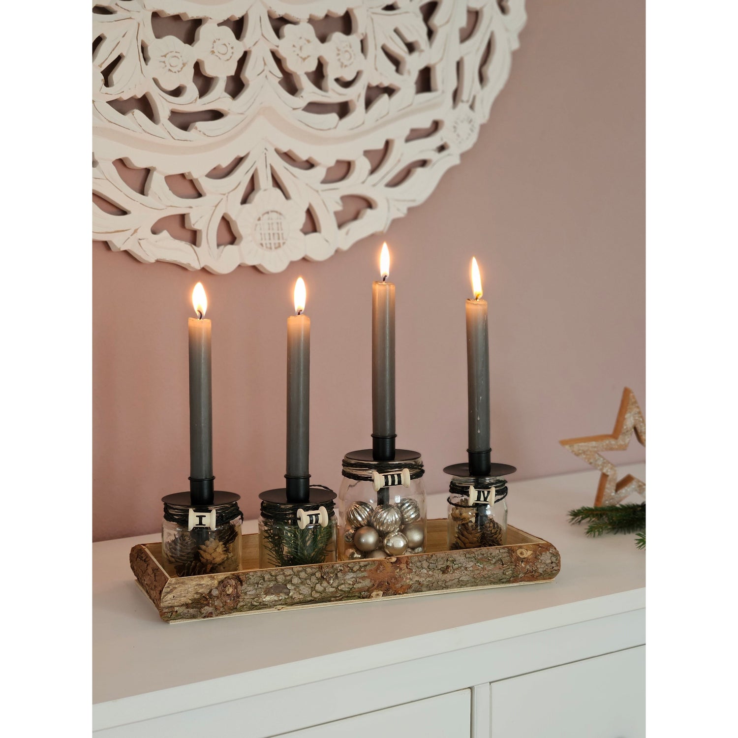 Tray wood natural tree bark decorative board wooden tray bowl serving board oblong