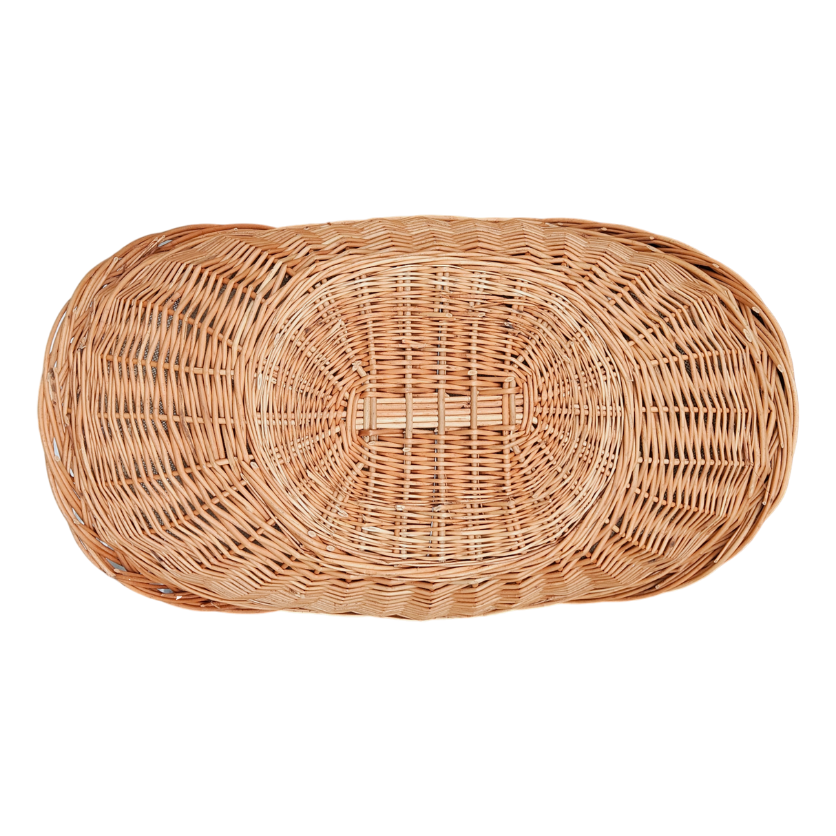 Kaminholzkorb mit Jute XXL Weidenkorb Holzkorb Holztrage 43x70 cm - Kaminholzkorb