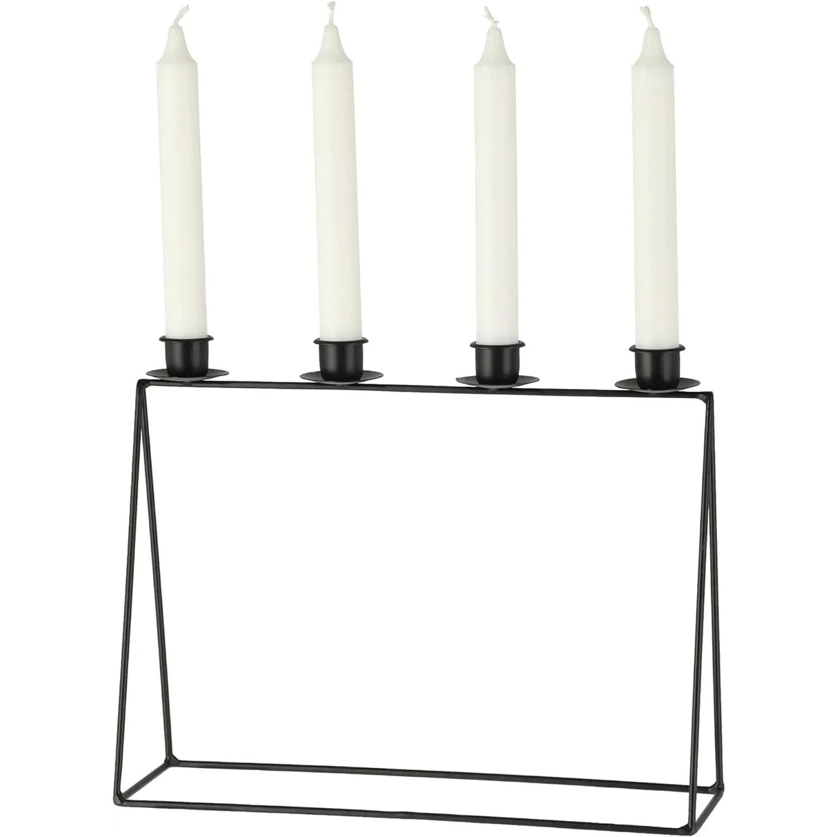 Candlestick black metal candlestick decorative candle holder for 4 stick candles