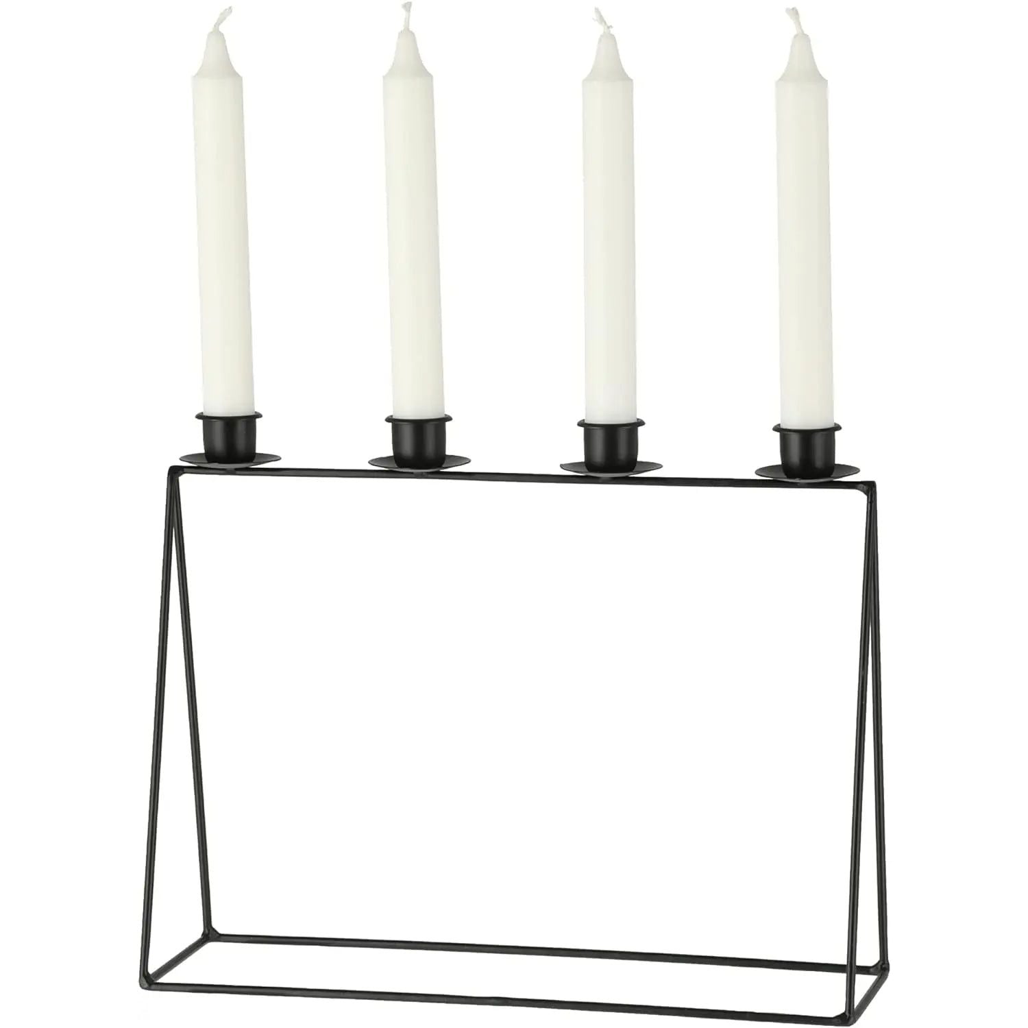 Candlestick black metal candlestick decorative candle holder for 4 stick candles