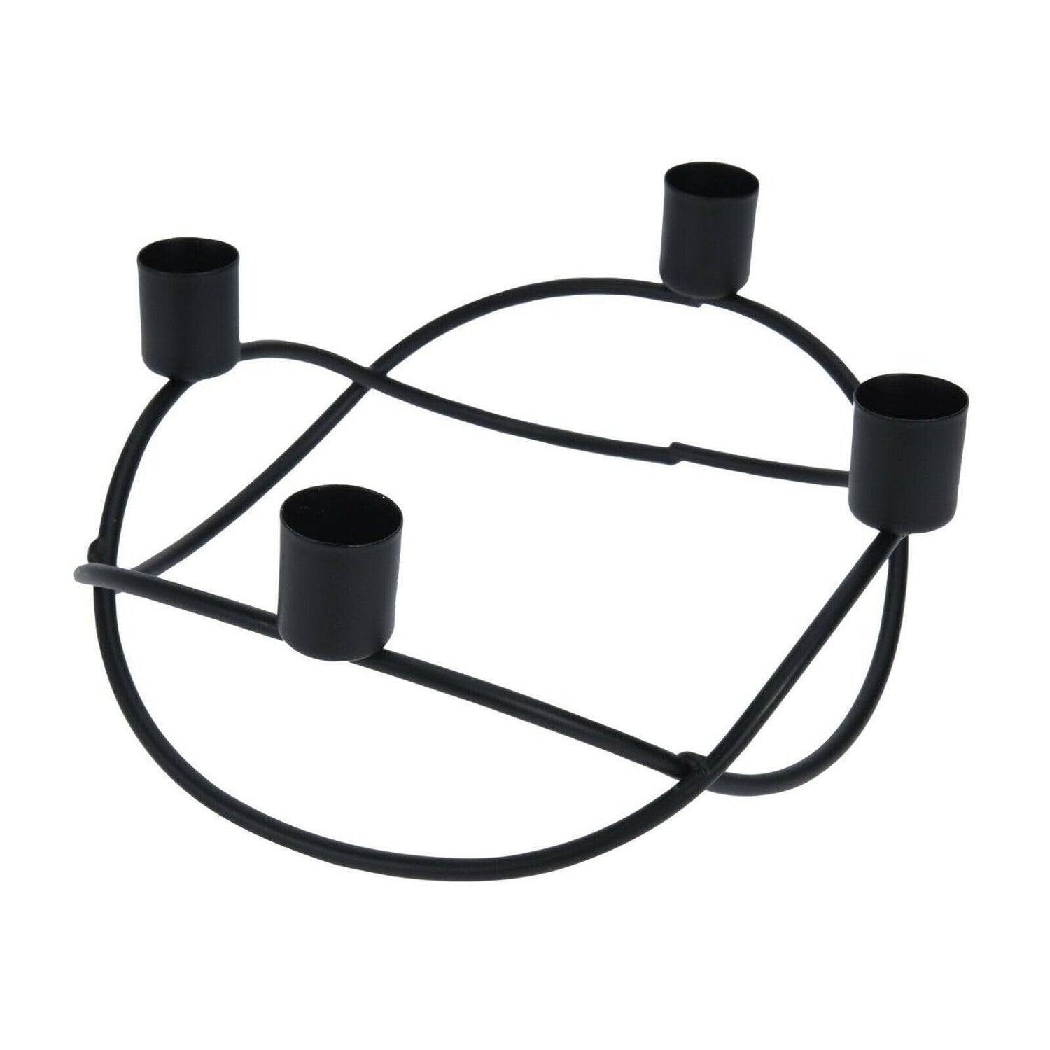 Candlestick black metal candlestick candle holder Advent wreath Ø 21 cm