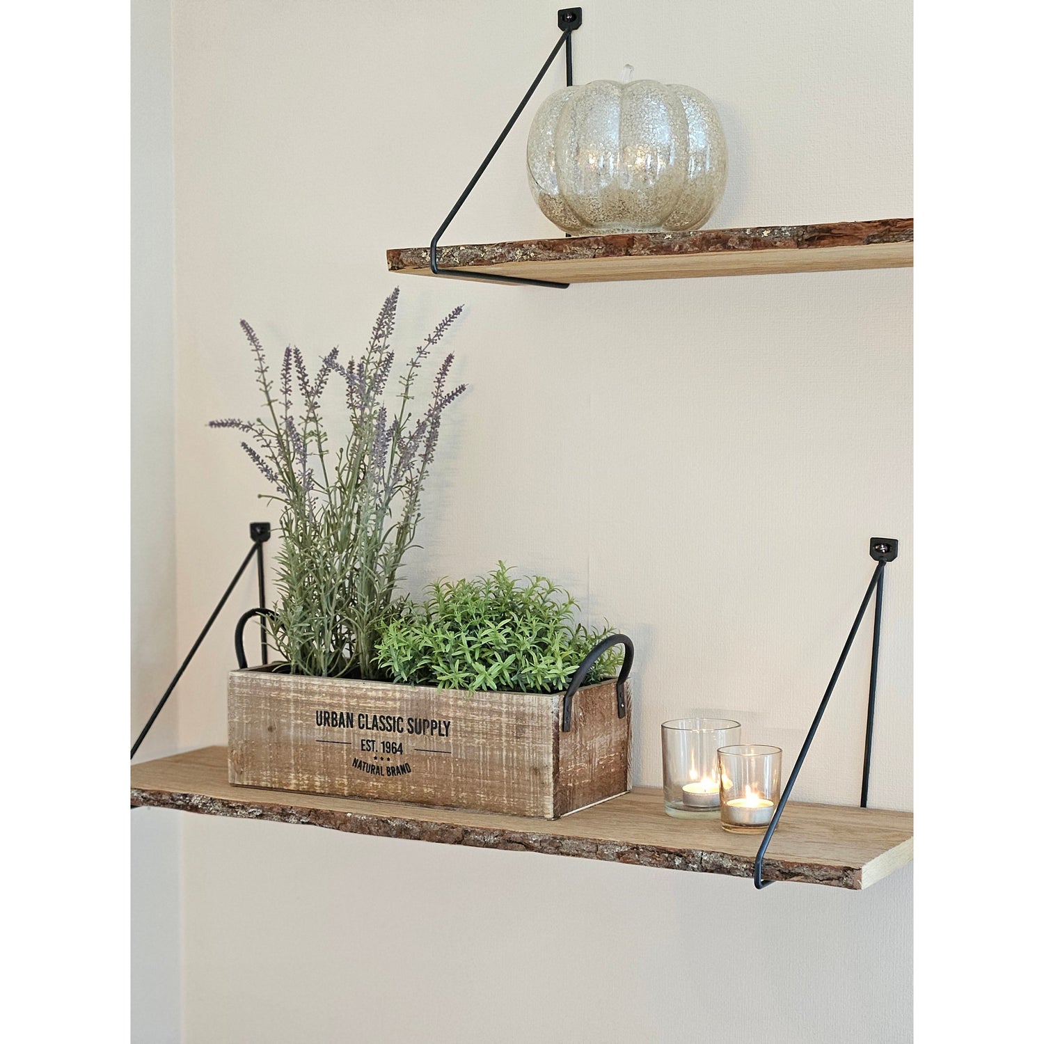 Wooden box brown decorative box shabby box fruit box wooden decoration country house with handles