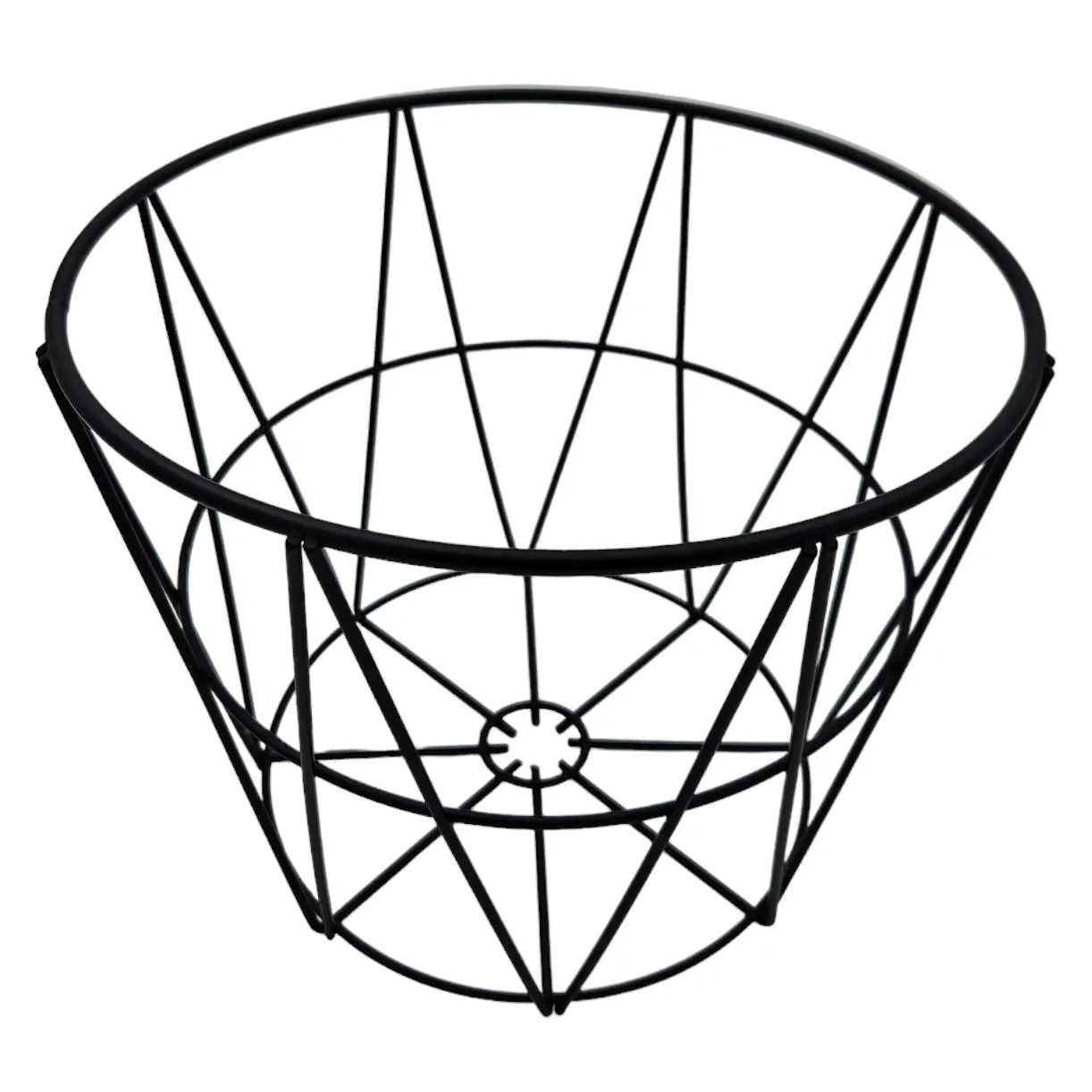 Basket round metal black storage basket decoration round metal basket 25x20 cm