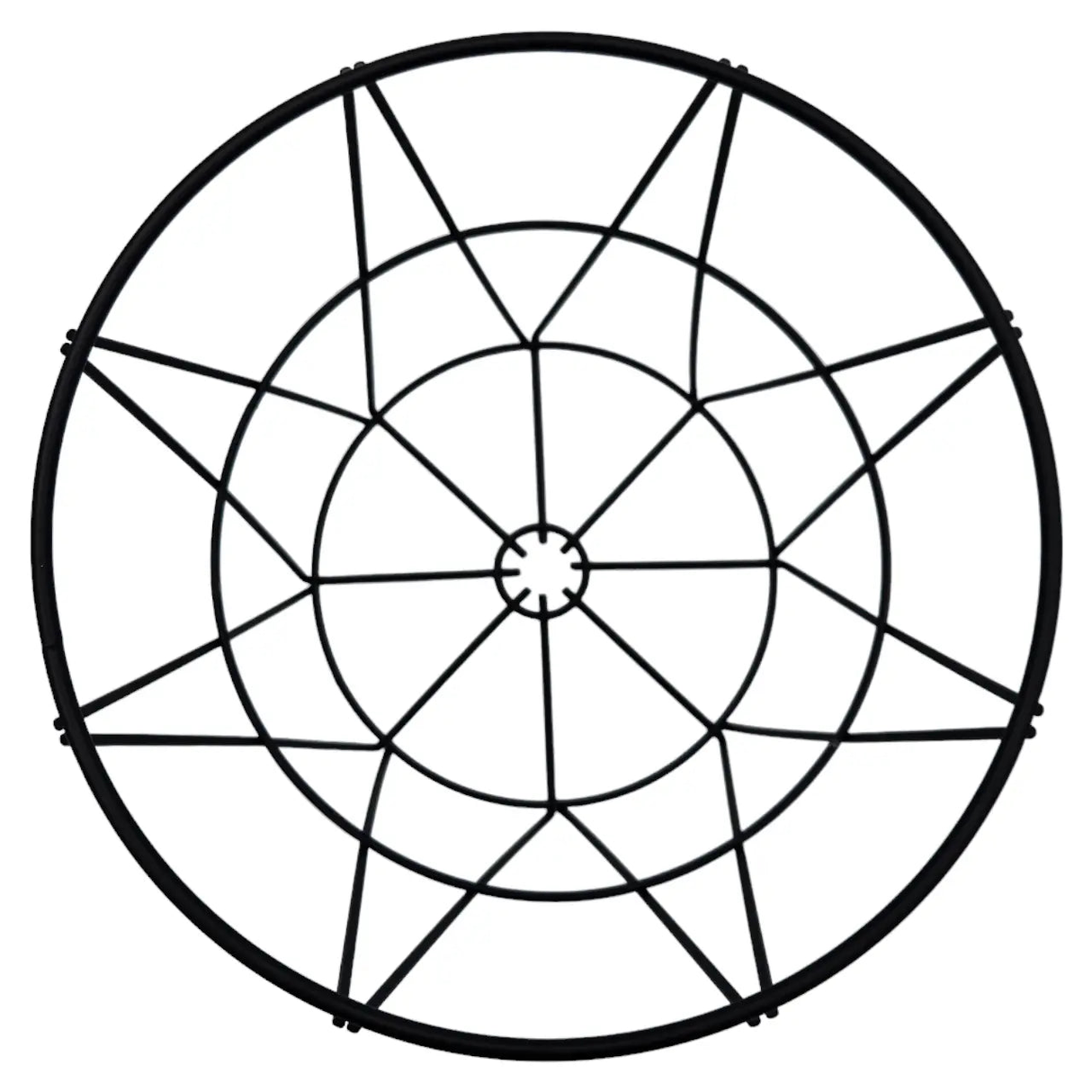 Basket round metal black storage basket decoration round metal basket 25x20 cm