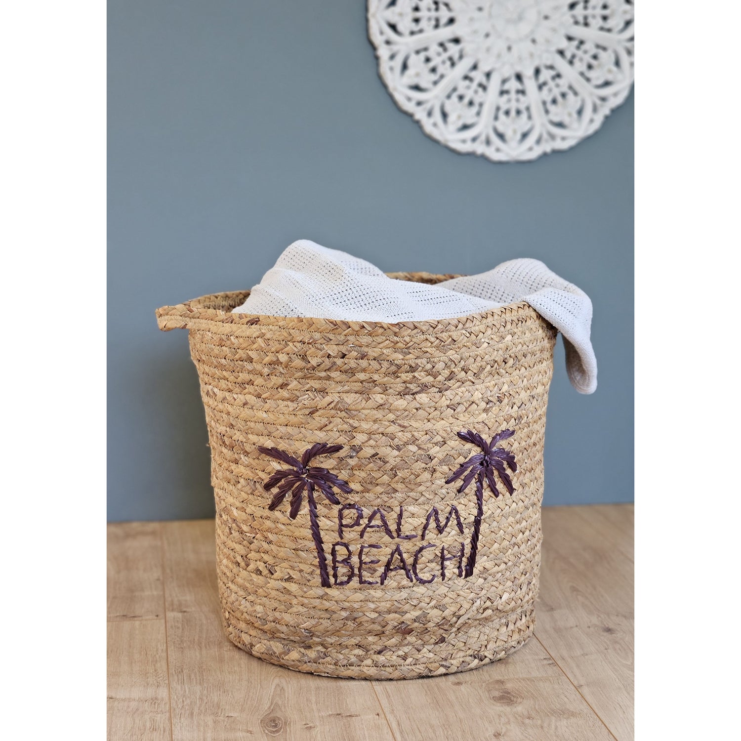 Basket baskets storage basket water hyacinth laundry basket round palm trees 3 sizes