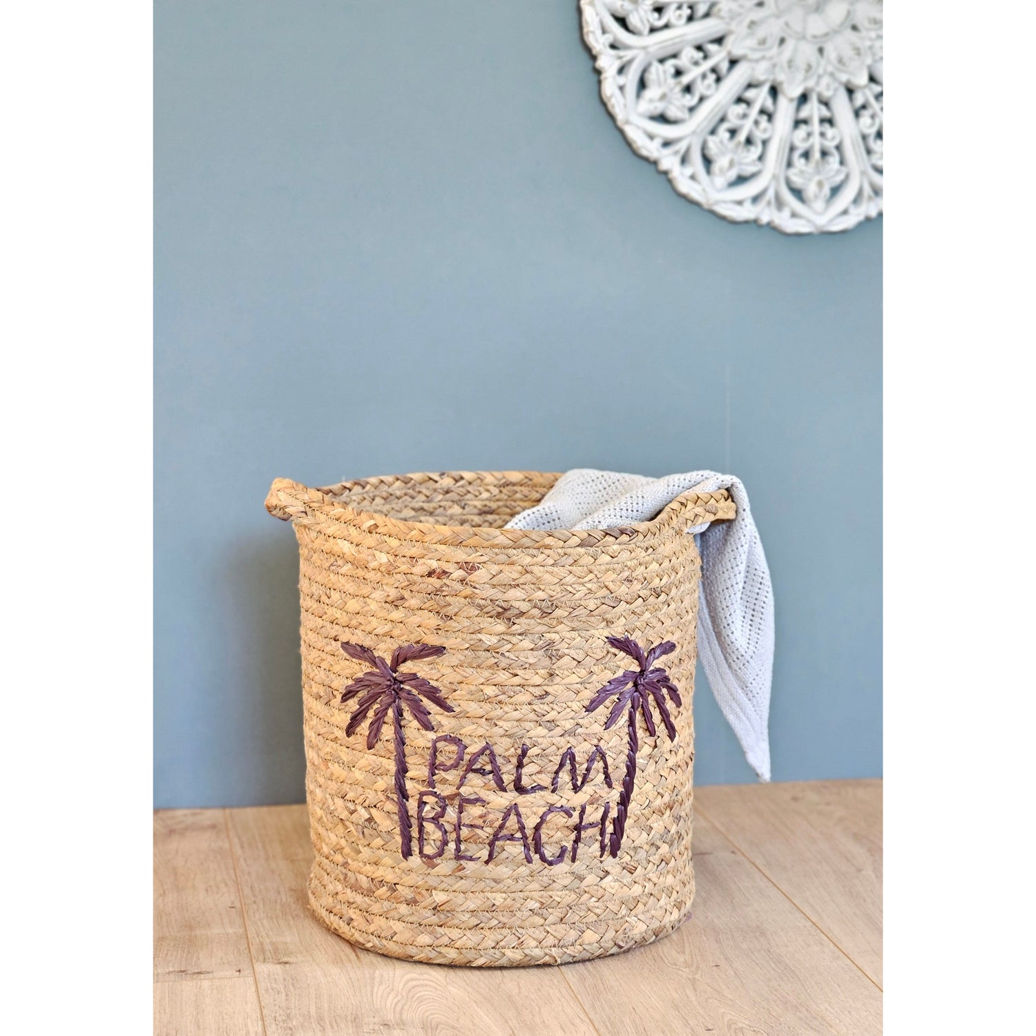 Basket baskets storage basket water hyacinth laundry basket round palm trees 3 sizes