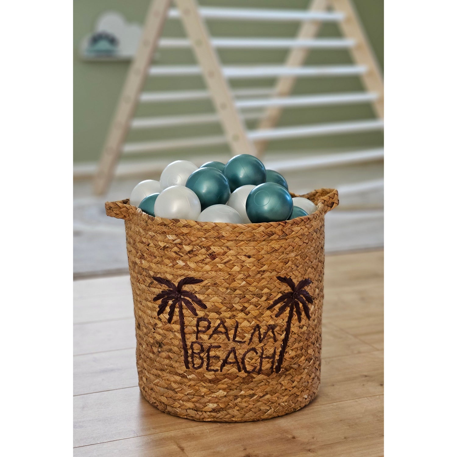 Basket baskets storage basket water hyacinth laundry basket round palm trees 3 sizes