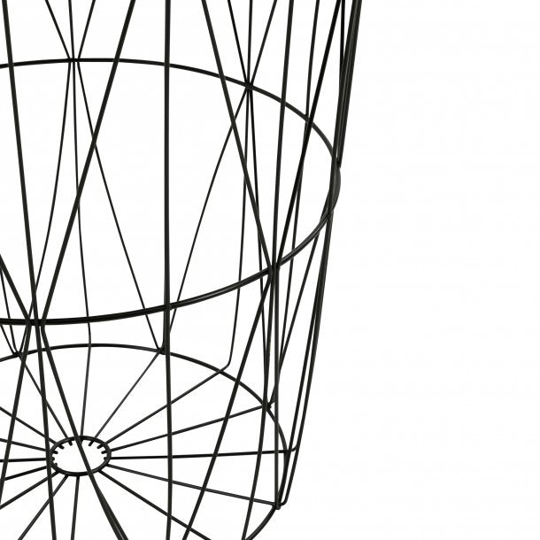 Side table metal table coffee table wire table round black 46x40 cm tray function