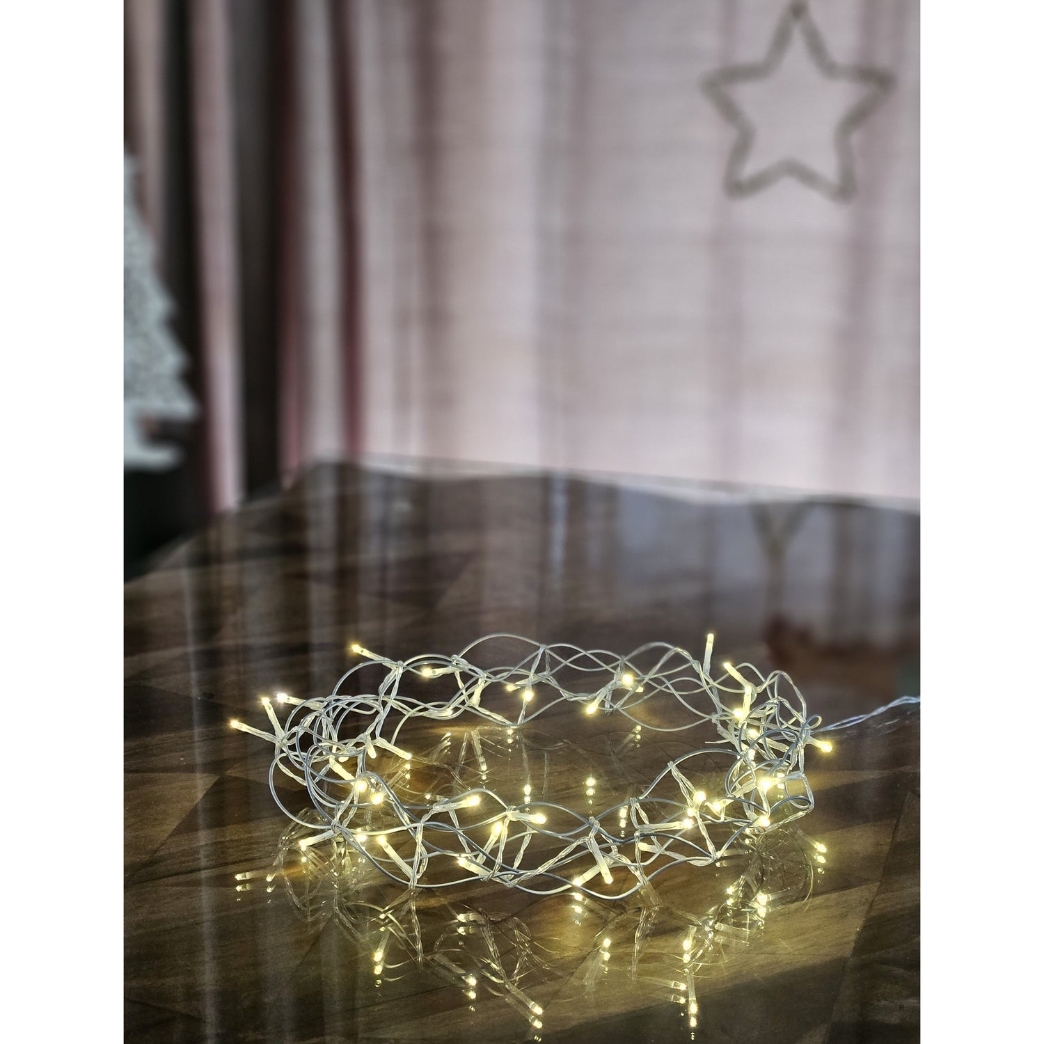 Weihnachtskranz LED Kranz Timer Batterie Lichterkranz warmweiß Leuchtkranz 30 cm