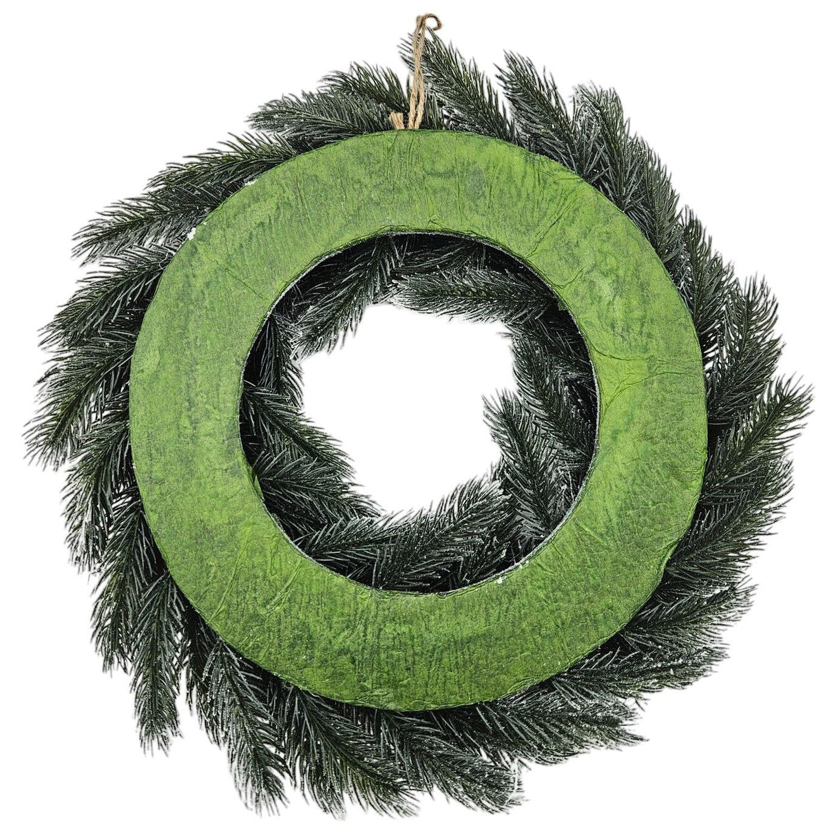 Advent wreath fir wreath Christmas wreath artificial decorative wreath green white Ø 40cm