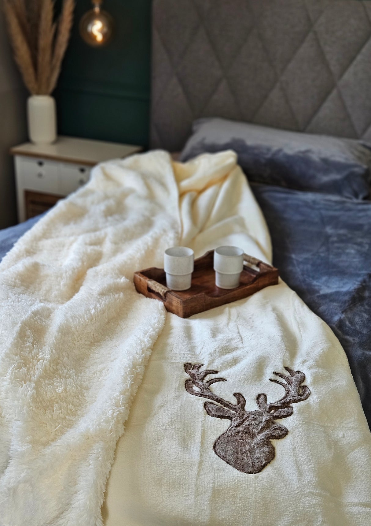 Blanket Cuddly blanket Bedspread Living blanket Deer Winter 150x200 cuddly soft
