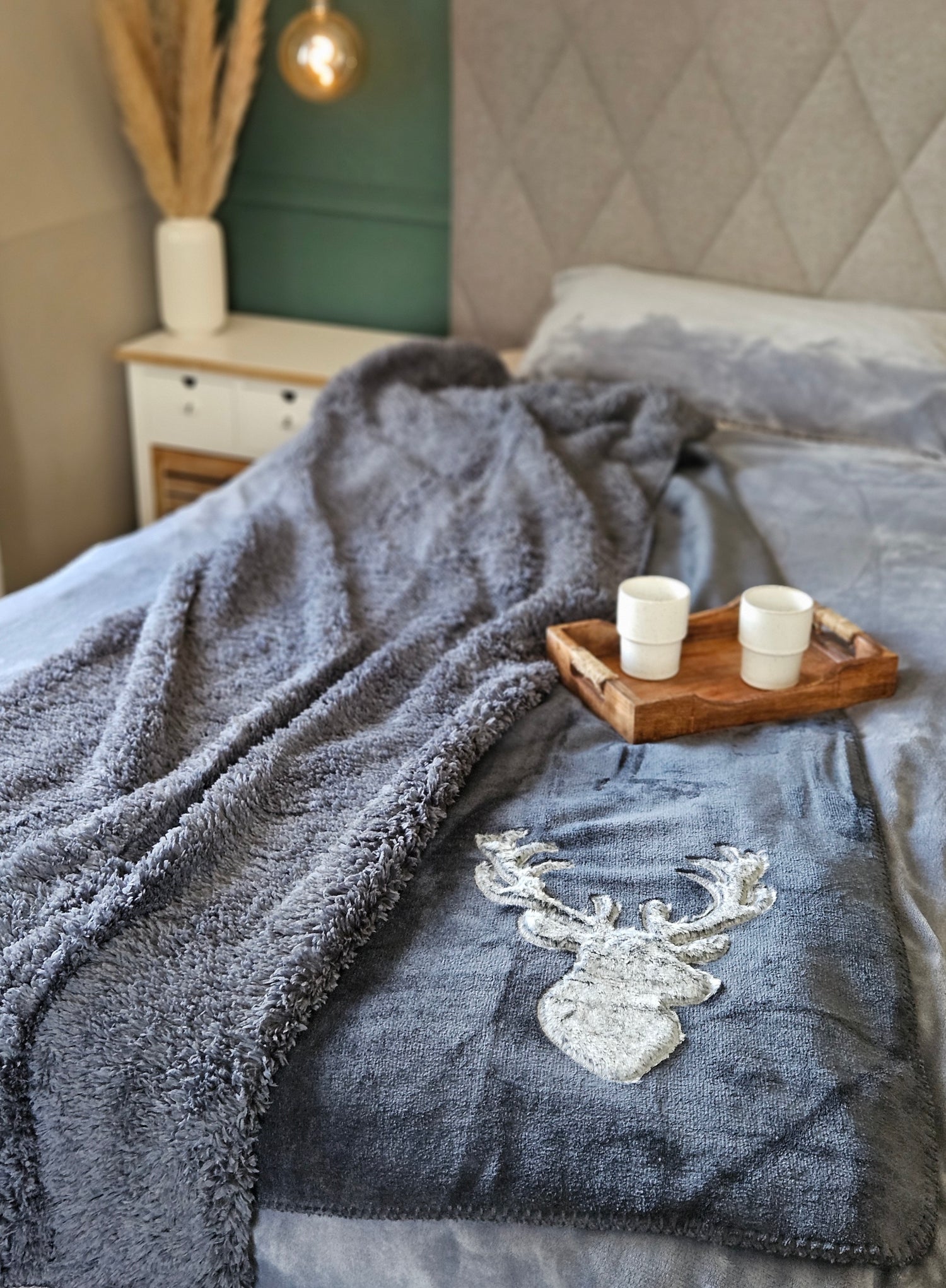Blanket Cuddly blanket Bedspread Living blanket Deer Winter 150x200 cuddly soft
