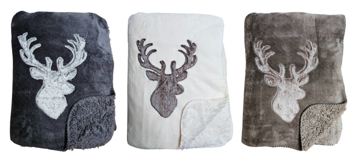 Blanket Cuddly blanket Bedspread Living blanket Deer Winter 150x200 cuddly soft