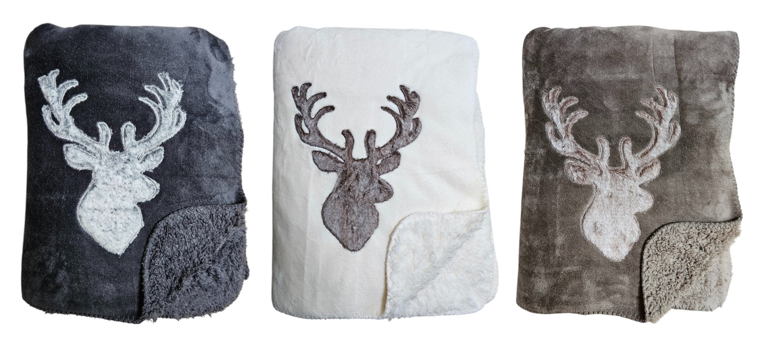 Blanket Cuddly blanket Bedspread Living blanket Deer Winter 150x200 cuddly soft