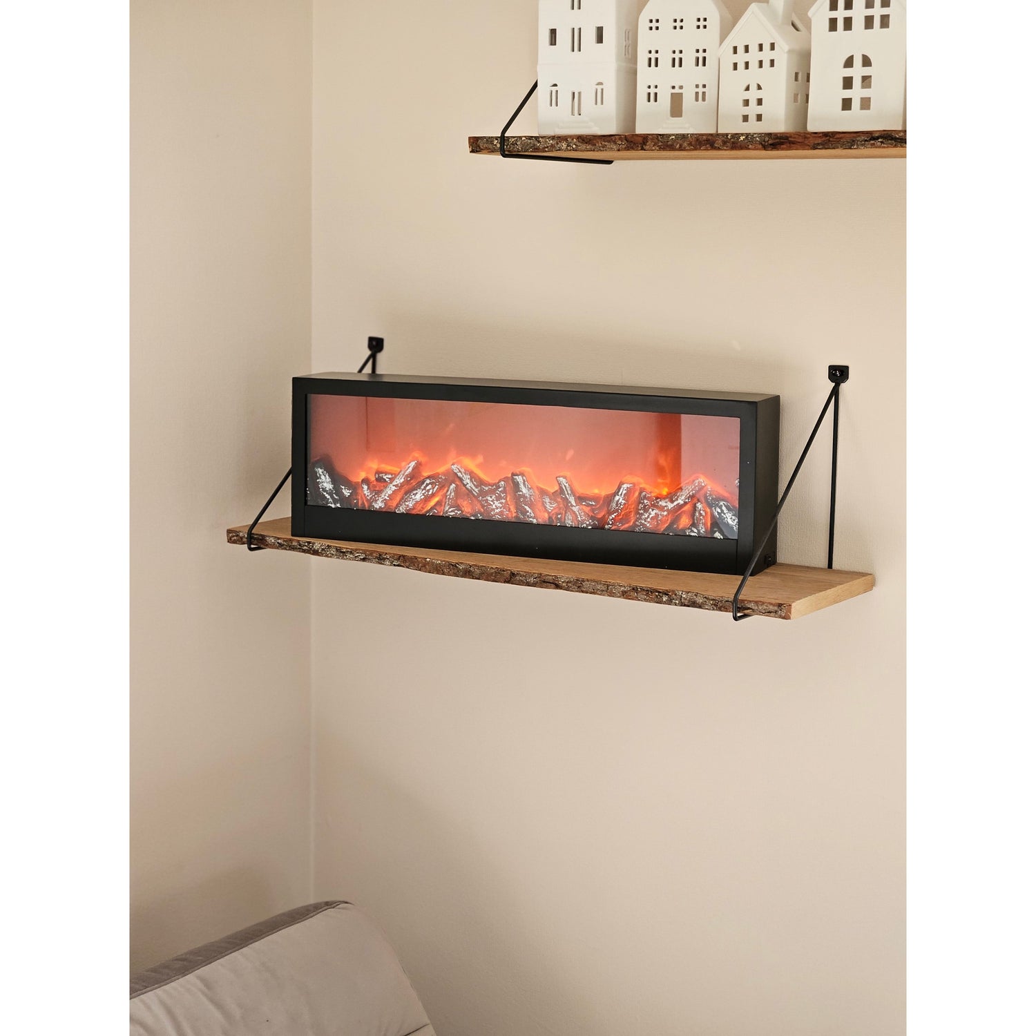 Decorative fireplace LED fireplace fire electric fireplace 60x20 cm