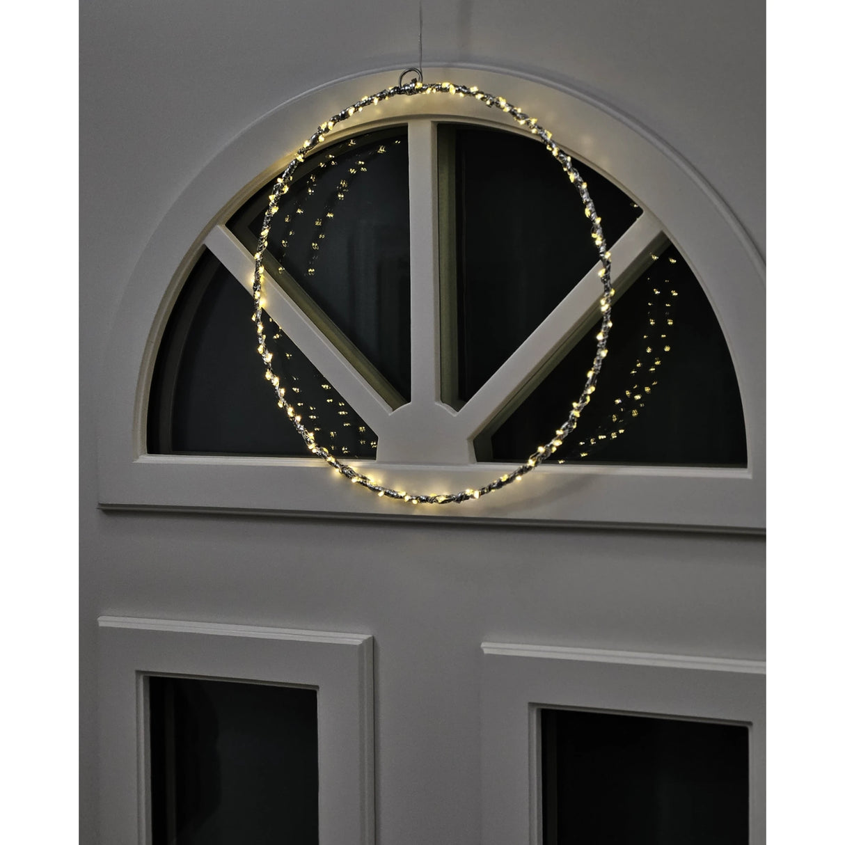 LED Beleuchtung Weihnachten Batterie Lichterkranz Kranz Timer 120 LED 30cm warmweiß