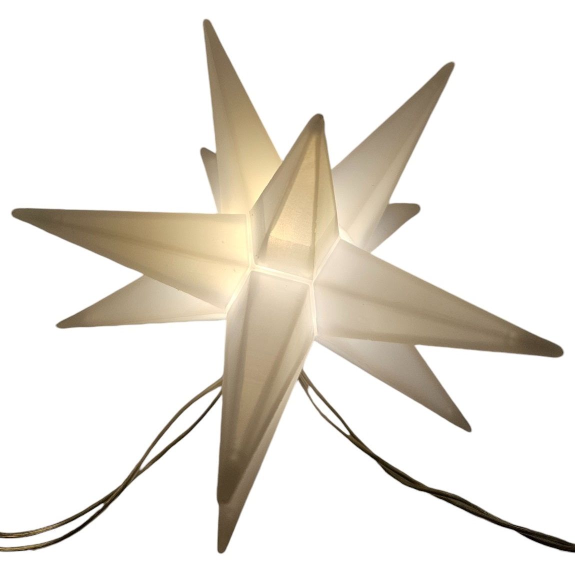 Christmas star LED light chain warm white window 3D stars with plug 740cm