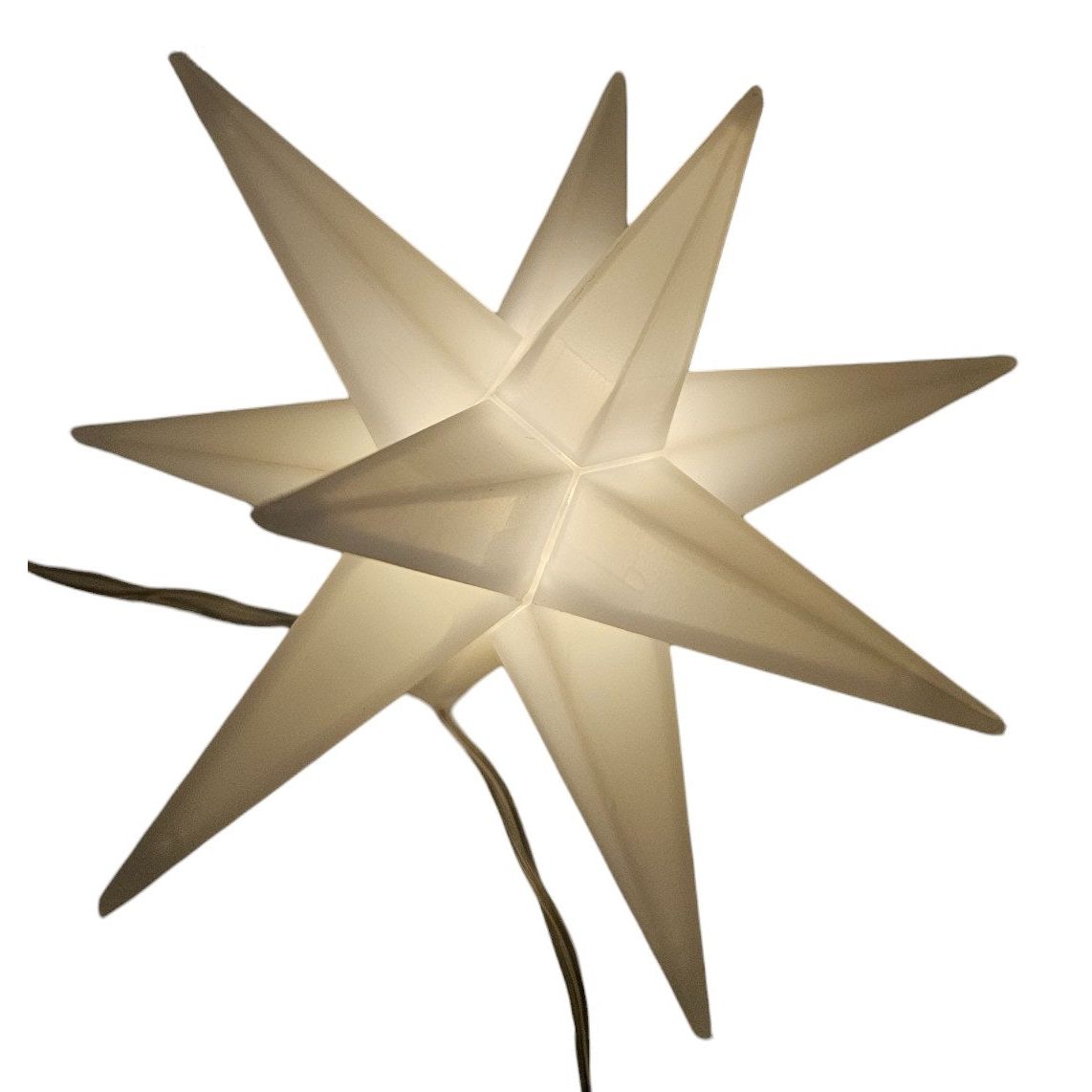 Christmas star LED light chain warm white window 3D stars with plug 740cm