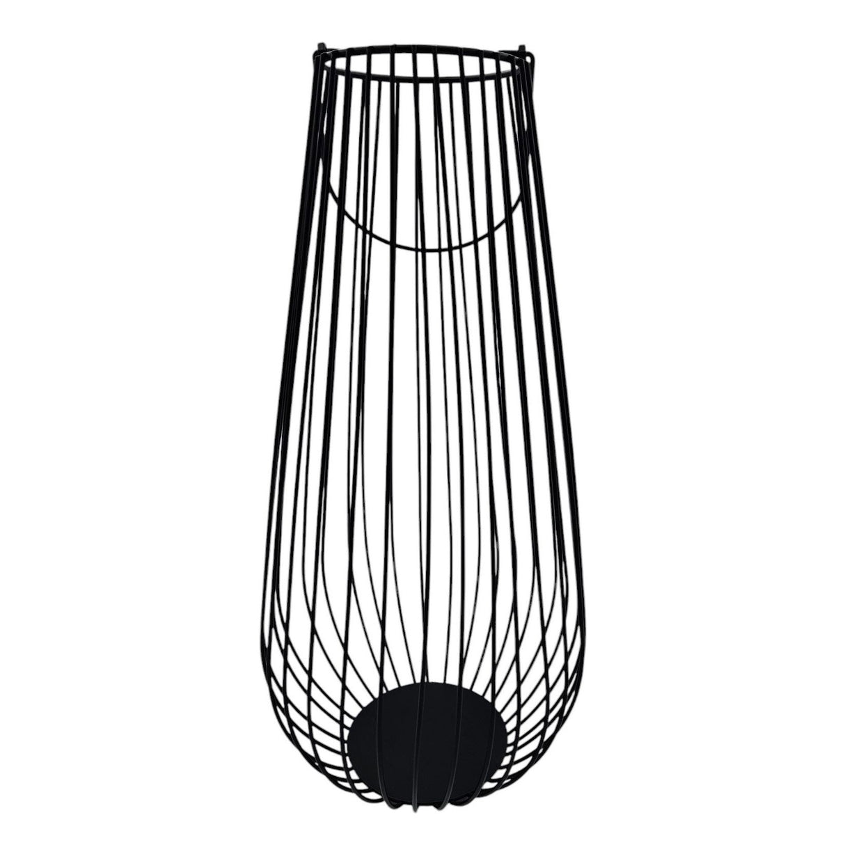 Lantern windlight metal lantern 25x50 cm windlight candle holder garden lamp black