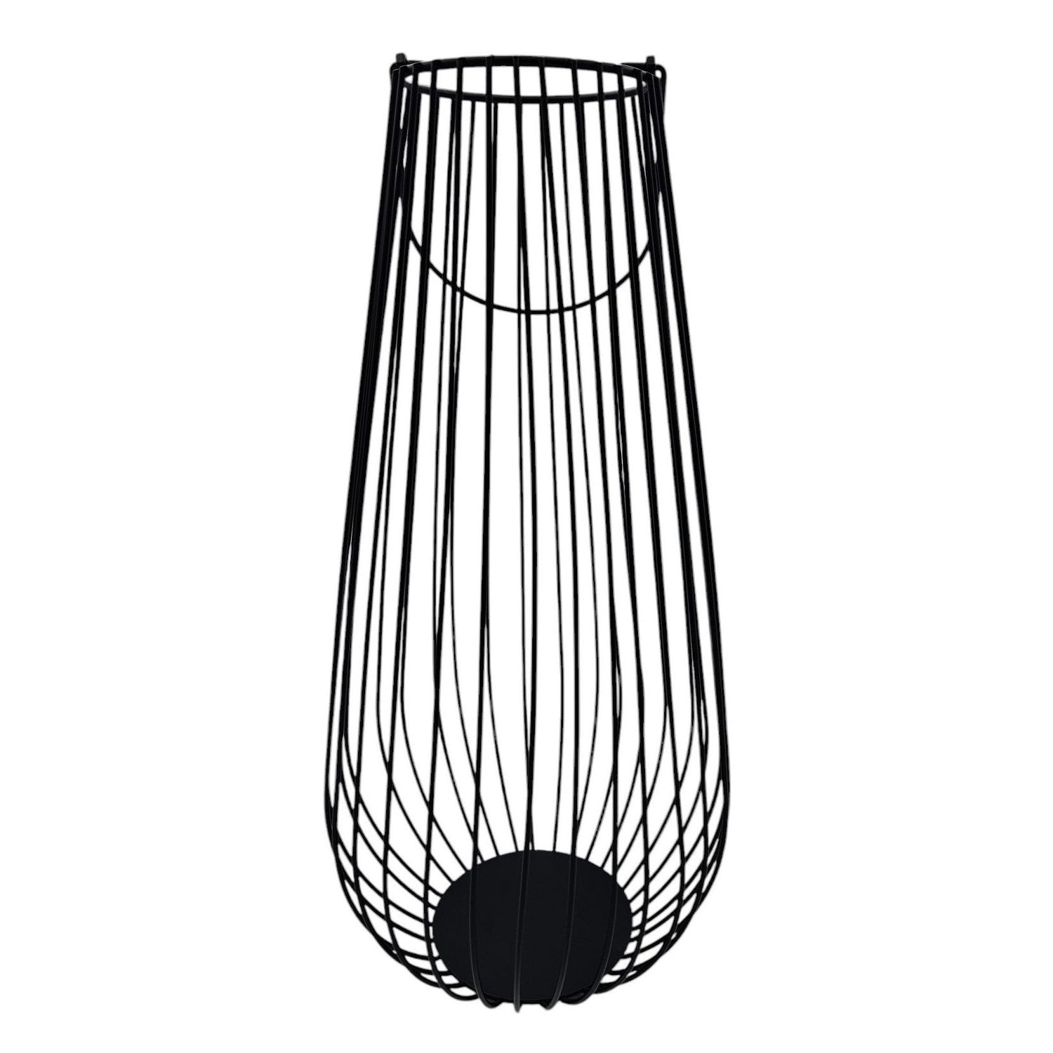Lantern windlight metal lantern 25x50 cm windlight candle holder garden lamp black
