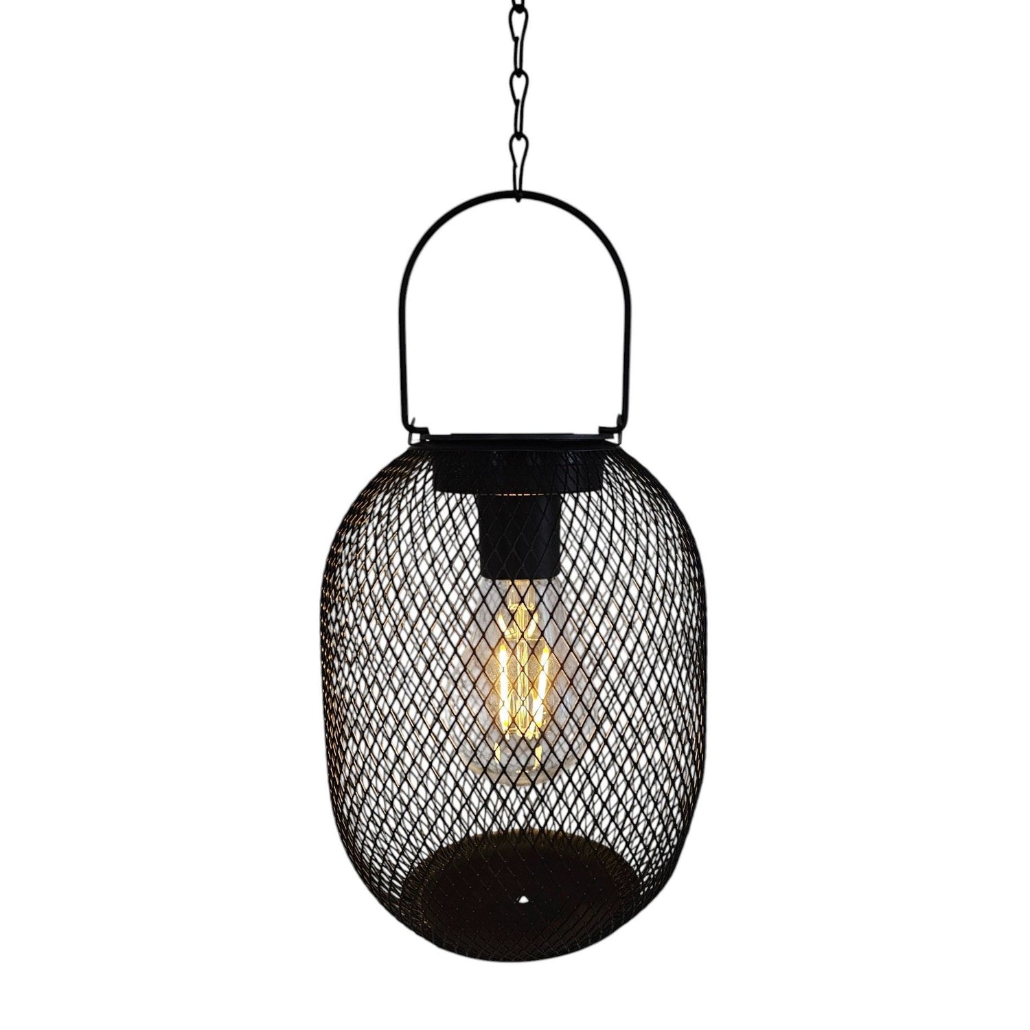 Solar light metal garden light garden lighting warm white black LED light