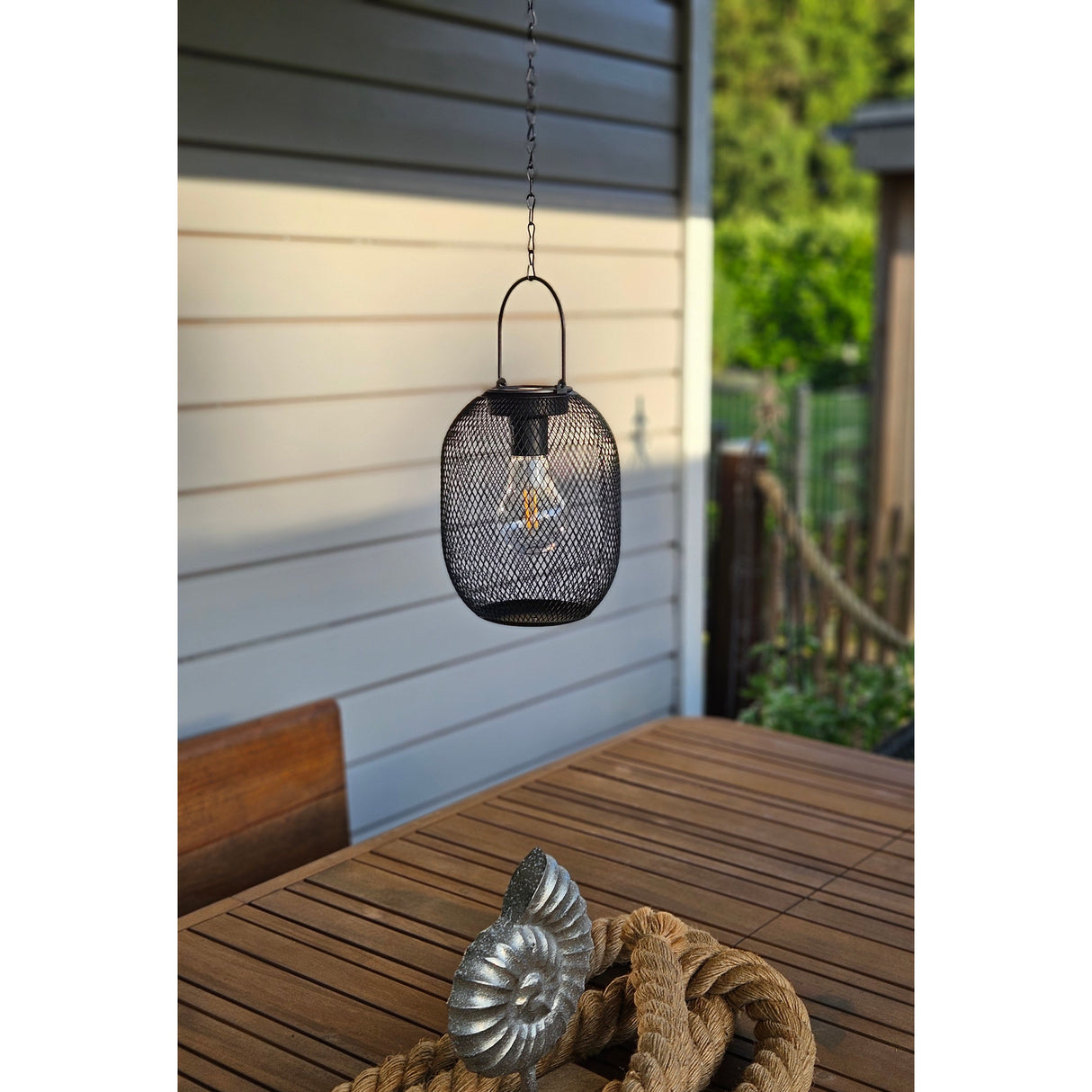 Solar light metal garden light garden lighting warm white black LED light