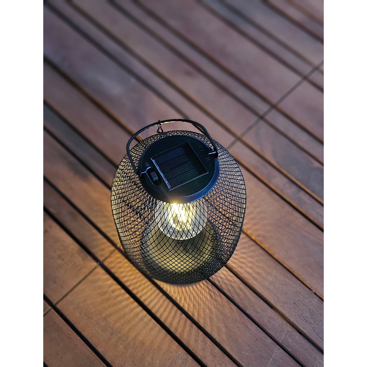 Solar light metal garden light garden lighting warm white black LED light