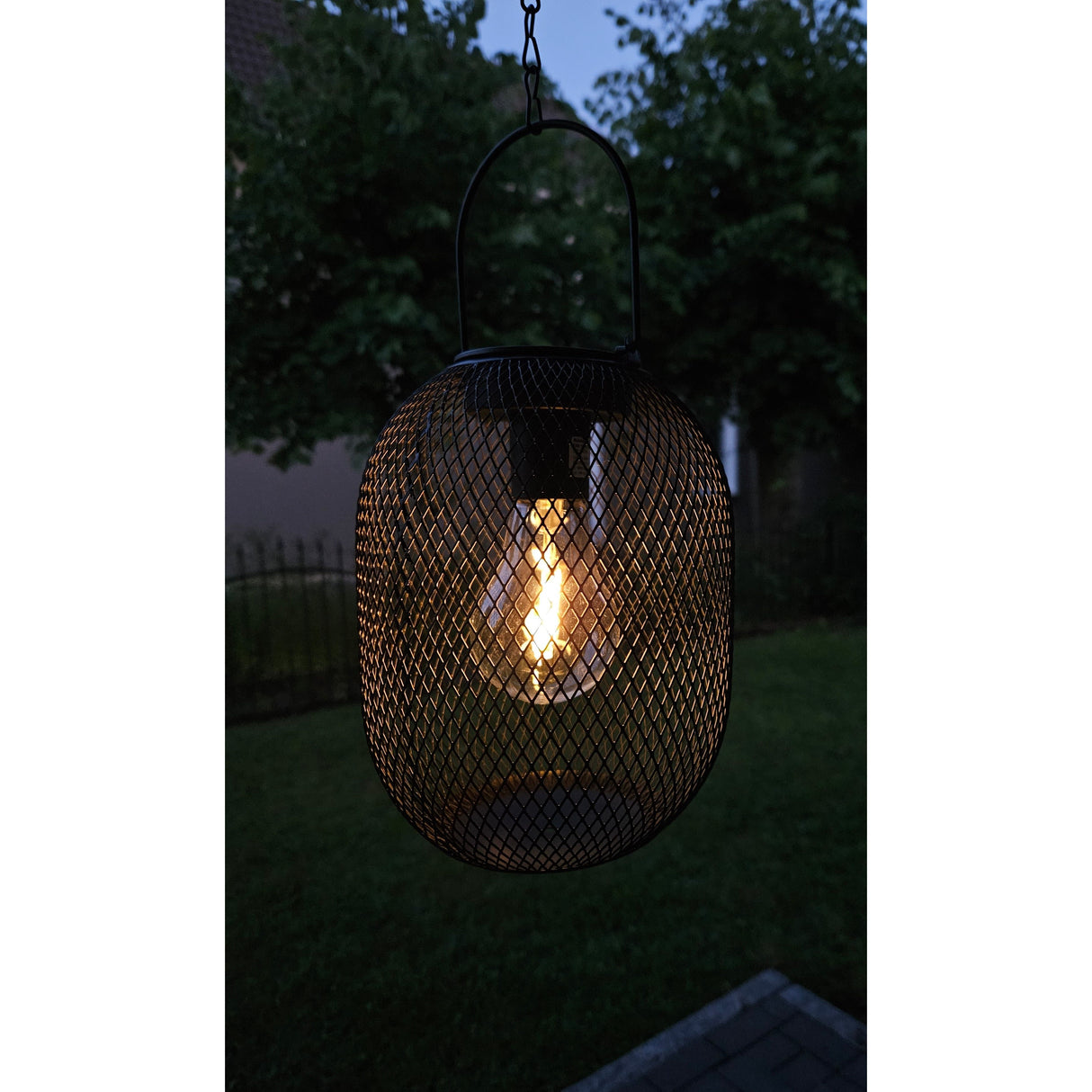 Solar light metal garden light garden lighting warm white black LED light