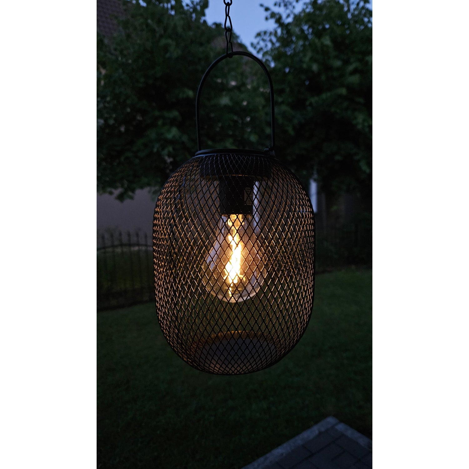 Solar light metal garden light garden lighting warm white black LED light