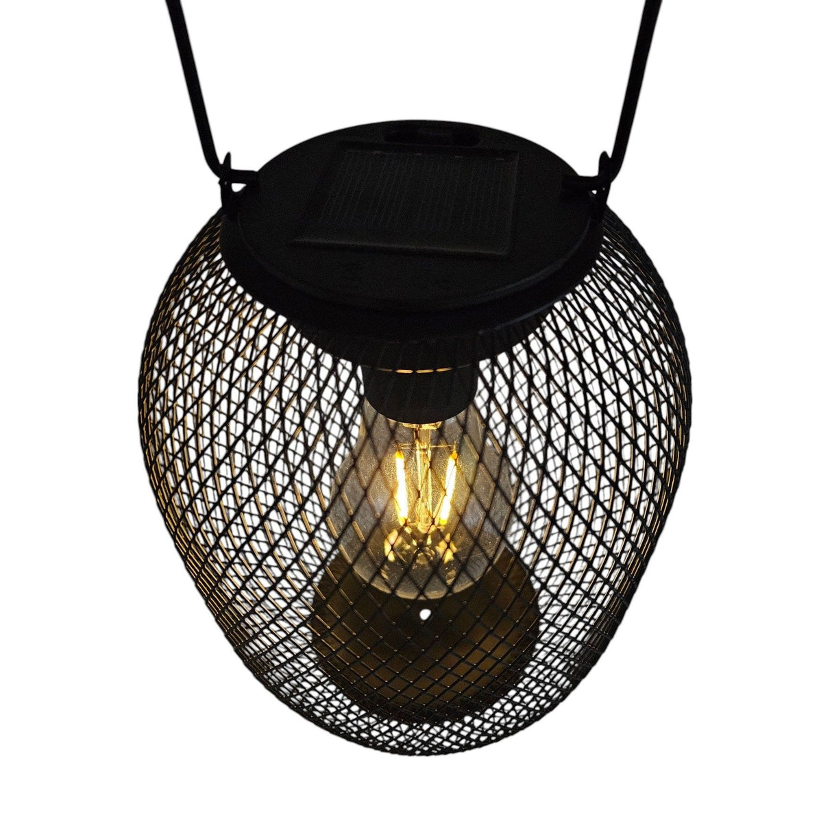 Solar light metal garden light garden lighting warm white black LED light